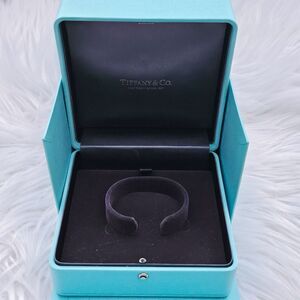 Tiffany & Co Watch or Bracelet Storage Presentation Gift Box in Blue Leather Lux